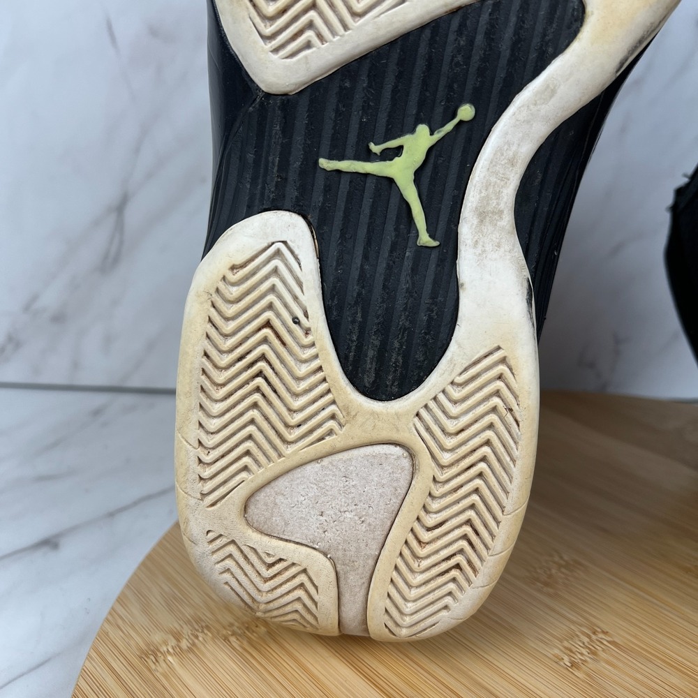 Nike Air Jordan 14 Indiglo Mens Size 12 Black Green Sneakers Shoes 487471-005 - Picture 8 of 12